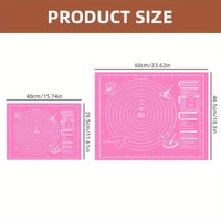 1pc EVA Baking Mat, 29.97x29.97 cm, Durable Food-Grade Countertop Rolling Mat with Measurement Guide, for Dough Rolling, Pie Crust, Bread, Candy, Cookies, Easy Clean Kitchen Tool for Home & Restaurant Use