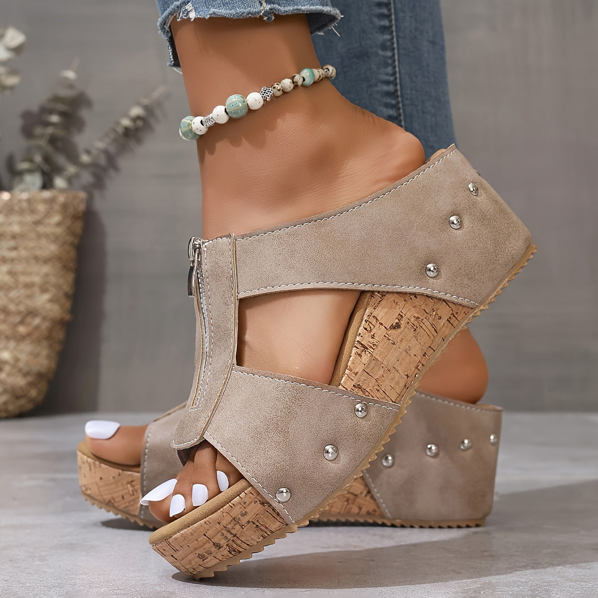 Women's Wedge Summer Slide Sandals