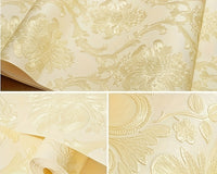 3D Embossed Self-Adhesive Wallpaper, Floral Pattern