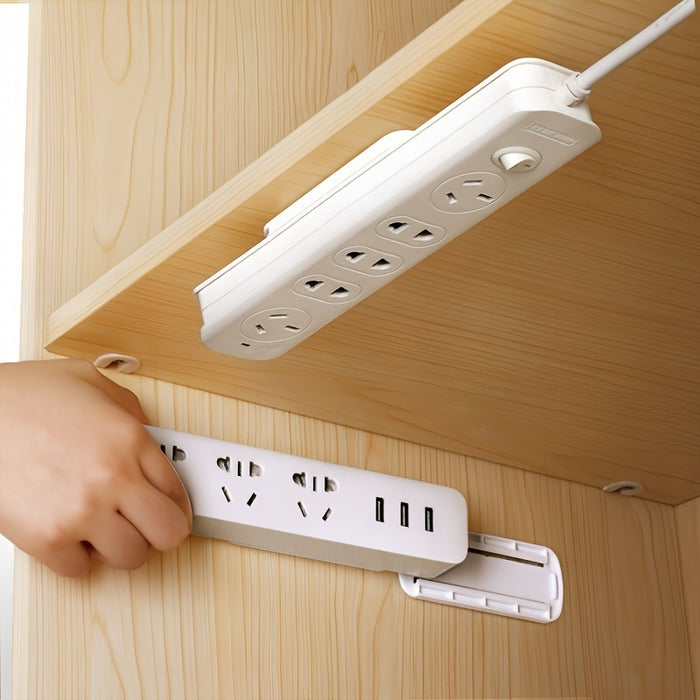 Multi-Functional Wall-Mounted Power Strip Holder - No Drill - 5Pcs
