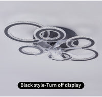 Modern Adjustable Ceiling Fan Light with Remote Control - 6 Brightness Levels, ABS/Acrylic/Metal Design, Mold-Resistant, Ideal for Living Room, Office, Bedroom, Kitchen, Fan for Bedroom, Perfect for Christmas Gifts, Holiday O