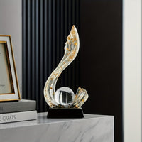 Elegant Resin Fantasy-Themed Art Sculpture - Modern Luxury Decor