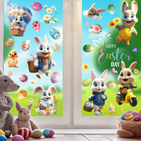 Happy Easter Window Clings - 9 Sheets /75pcs