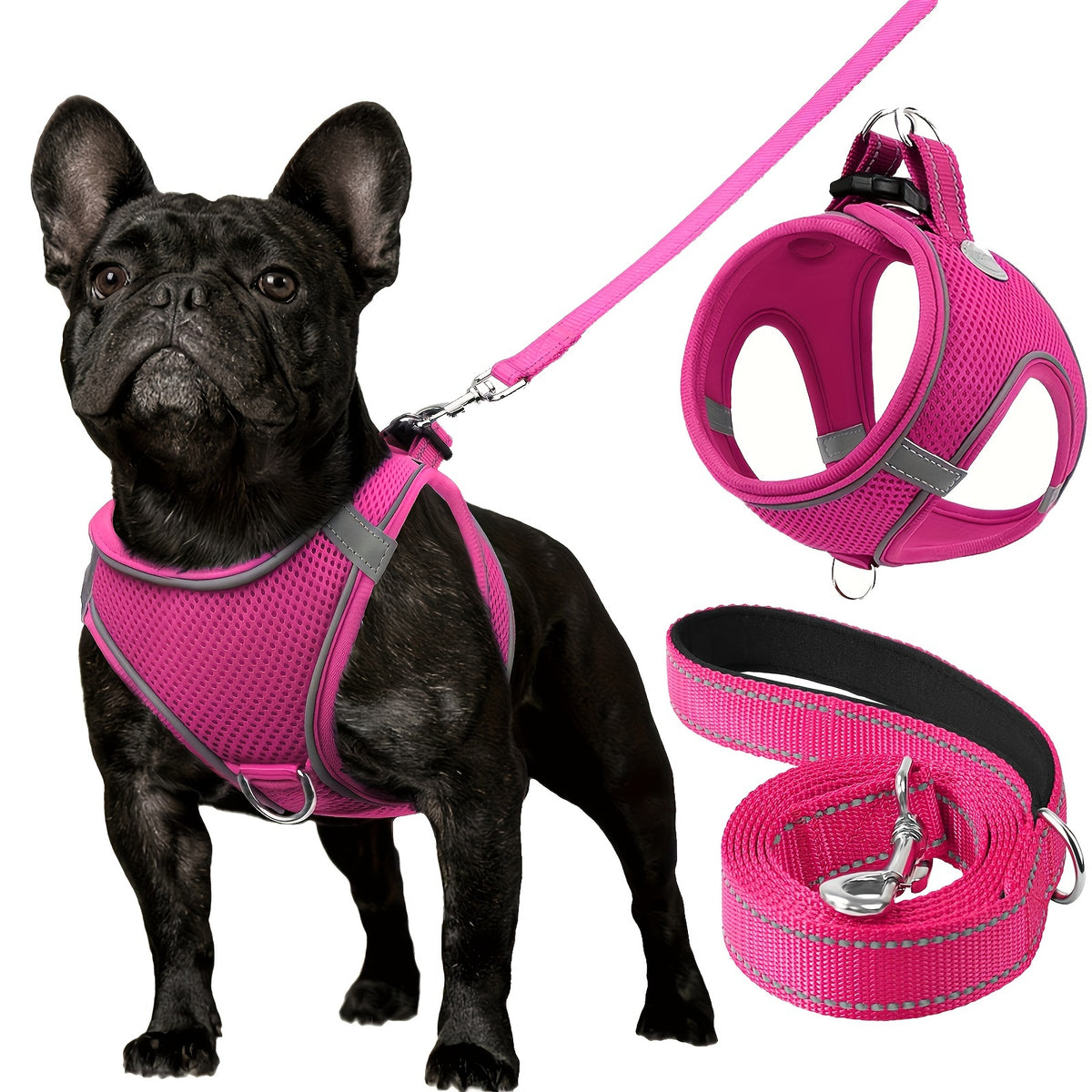 Joytale Reflective Dog Harness and Leash Set