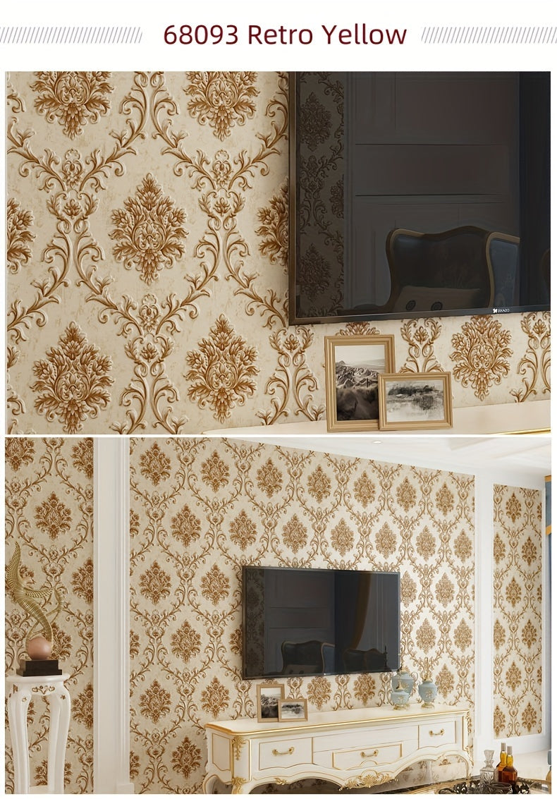 Self-Adhesive 3D Floral Wallpaper, Modern Flowery Style