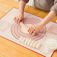 1pc Large Silicone Pastry Mat, Non-Stick Baking Mat for Pizza, Cakes, Dough, Kitchen Cooking, Grilling, Food-Safe Bakeware, Christmas Table Mat, Home Kitchen Essential