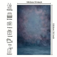 Versatile Blue Gradient Vinyl Backdrop 152.4x91.44cm/152.4x213.36cm