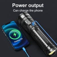 Ultra-Bright LED Flashlight, 1200 Lumen Aluminum Alloy, 800m Range