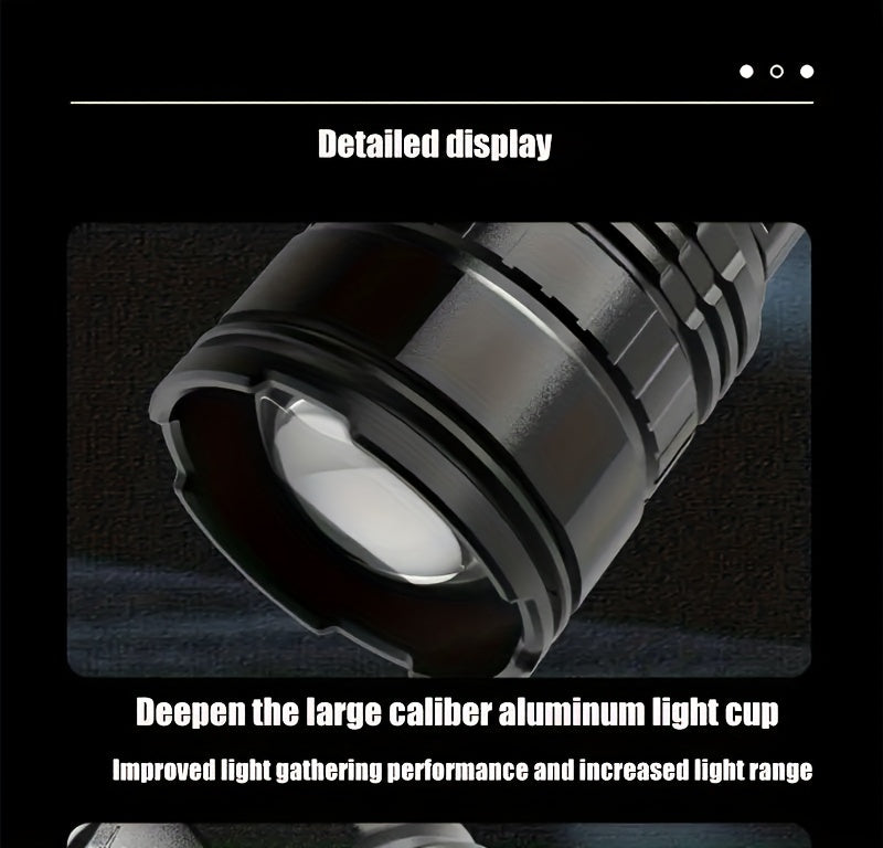 Super Bright LED Flashlight Built-in Battery