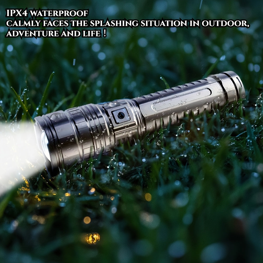 Ultra-Bright LED Flashlight, 1200 Lumen Aluminum Alloy, 800m Range