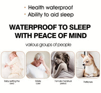 1pc Waterproof Mattress Pad Set, Dust & Stain Resistant, Soft Comfortable Bedding, Machine Washable, Polyester 100%, Polyurethane 100%, Woven, Active Printing, Ultrasonic Embossed, <3cm Thick, 80-85g Fabric Weight