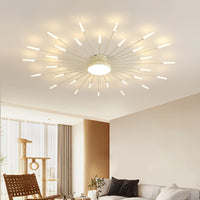 Modern LED Vortex Fireworks Ceiling Light – Sleek Acrylic Design with Illuminated Base, Neutral Lighting for Bedroom, Living Room, or Dining Room, Lights for Living Room