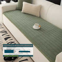 1pc Contemporary Thick Suede Sofa Pad, Machine Washable, Pet Friendly, Polyester 100%, Short Plush, Quilted Design, No Printing, Compatible with Armchair, Loveseat, 3-Seater, 4-Seater, Sectional Sofas, 250-300 g/㎡ - Ideal f