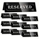 10pcs Elegant Golden Acrylic "Reserved" Table Signs - Waterproof, Double-Sided with Decorative Arrows, Perfect for Weddings, Parties, Restaurants & Meetings