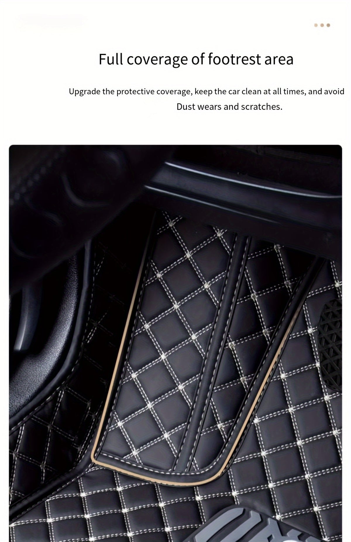 LHD Car Floor Mat - Full Coverage Custom-fit Front and Rear Seat - 3pcs