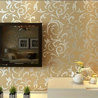 Classic European 3D Stereoscopic Relief Non-woven Wallpaper