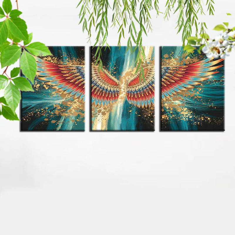 Angelic Wings Framed Canvas Wall Art Set - 3pcs