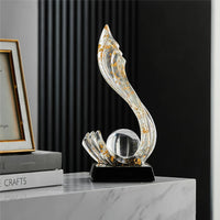 Elegant Resin Fantasy-Themed Art Sculpture - Modern Luxury Decor