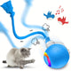 [1pc Interactive Cat Ball Toy] 1pc Interactive Automatic Cat Ball Toy with Tail & Bird Call Sounds, USB Rechargeable, Plastic, Suitable for Chinchillas, Hamsters, and House Cats - Random Rolling Pet Entertainment