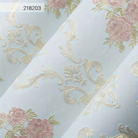 Glowhance Floral Wallpaper Roll, Pre-Pasted Non-Woven Luxurious Style Wall Covering