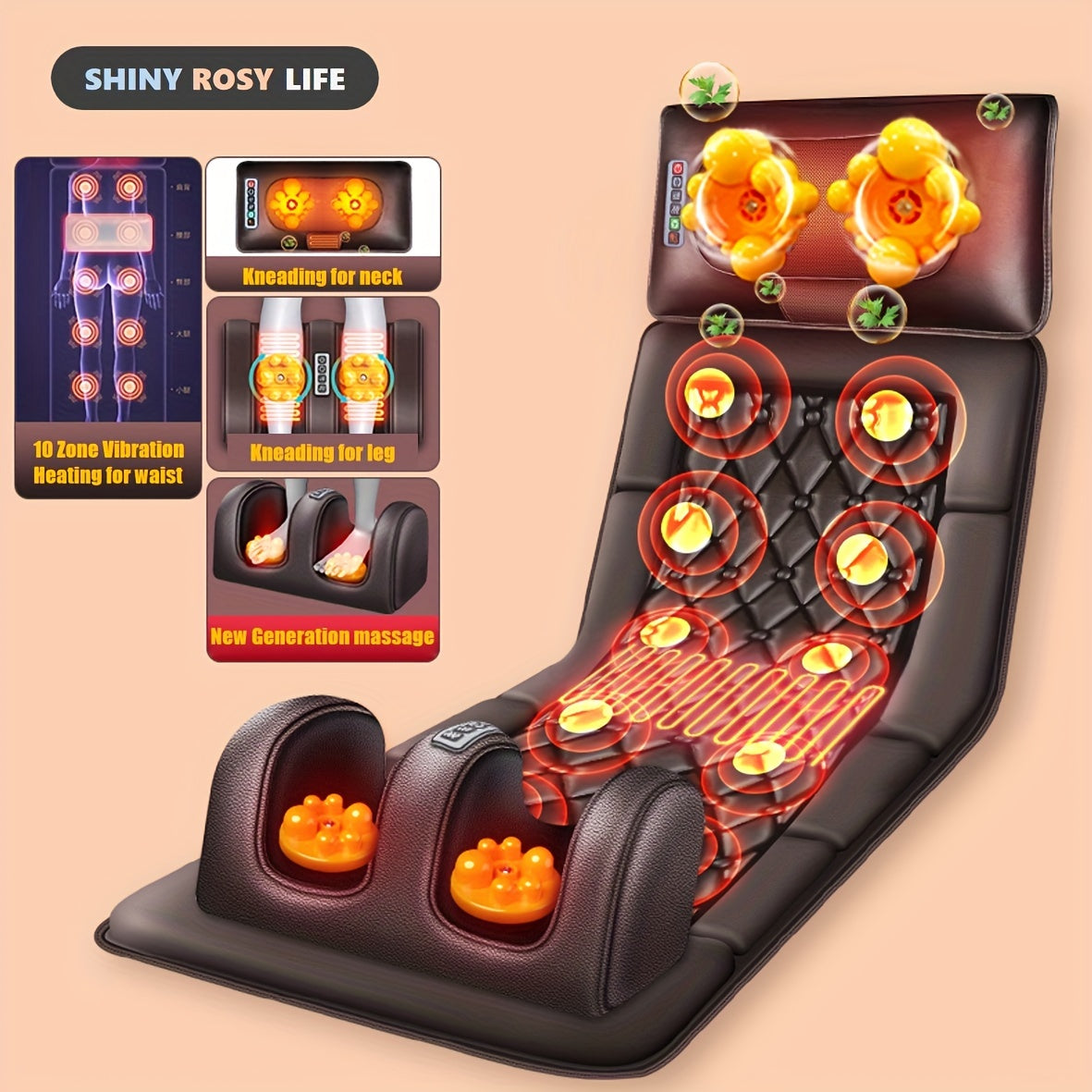 SHINY ROSY LIFE Full Body Massage Chair with Heat