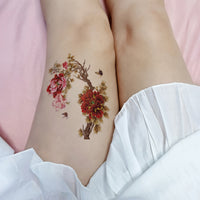 Waterproof Peony Flower Temporary Tattoo