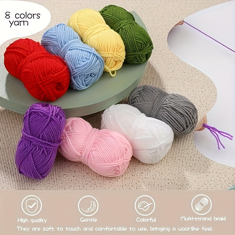 103/130pcs Knitting Crochet Hook Set Home Use Sewing Tool DIY Craft Crochet Knit Markers Needles Tools Weaving Accessories With Bag