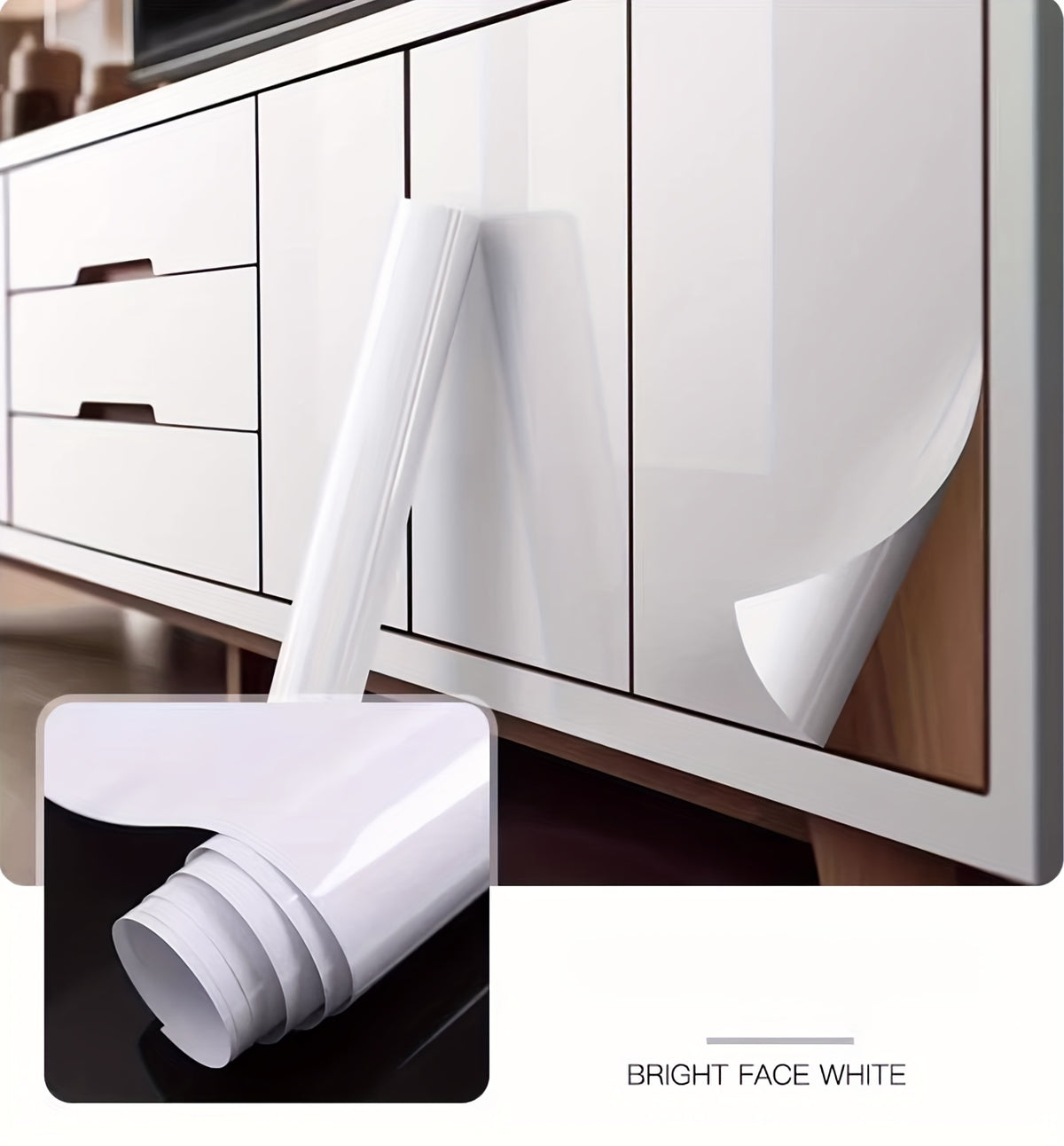 Self-Adhesive Marble Contact Paper – Polyvinyl Chloride Waterproof Countertop Sticky Wrap for Kitchen Cabinet Top, White Vinyl Cover for Desk and Table – Easy DIY Splatter Screen for Holiday Decor, Peel and Stick, 300cm/1