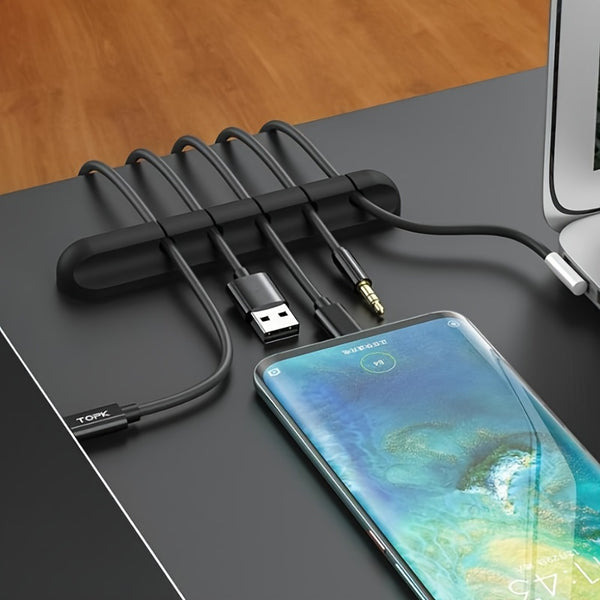 Multi-Slot Cable Organizer Clips - Cord Management System for Des