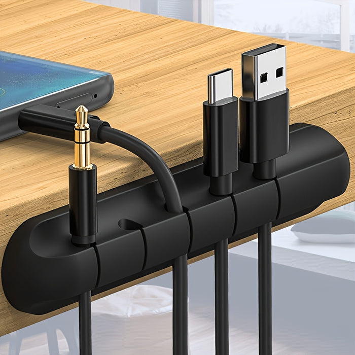 Multi-Slot Cable Organizer Clips - Cord Management System for Des