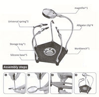 DIY Soldering Station with 5X Magnifying Glass