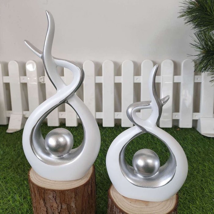 Silvery-White Minimalist Art Style Decorative Ornaments