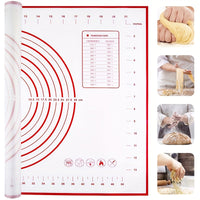 1pc Large Silicone Pastry Mat, Non-Stick Baking Mat for Pizza, Cakes, Dough, Kitchen Cooking, Grilling, Food-Safe Bakeware, Christmas Table Mat, Home Kitchen Essential