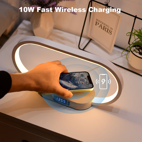 Multi-Function Wireless Charging Station with LED Desk Lamp