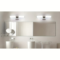 LED Vanity Lights, Modern Stainless Steel Bathroom Light Fixtures Over Mirror as Make Up Lighting Bath Wall Sconces Lamp (8W 40.01cm)