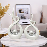 A pair of simple and modern home decoration ornaments