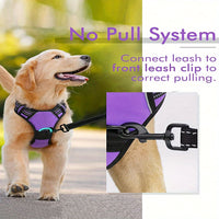 Dog Harness - No Pull Service Vest With Reflective Strips And Control Handle