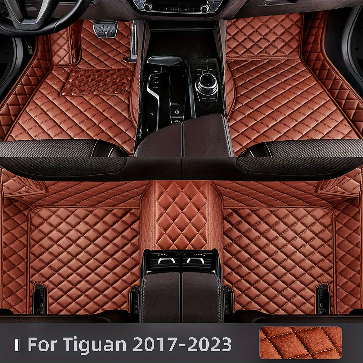LHD Car Floor Mat - Full Coverage Custom-fit Front and Rear Seat - 3pcs