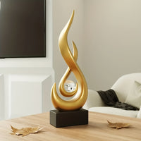 Modern Abstract Flame Glass Ball Sculpture