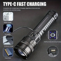 Ultra-Bright LED Flashlight, 1200 Lumen Aluminum Alloy, 800m Range