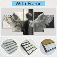 Angel Wings Canvas Art Set, Art Deco & Contemporary Style Wall Art - 5pcs