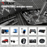 VMAN 138-in-1 Precision Electric Screwdriver Set, Handheld Chrome Vanadium Steel, Battery/USB Dual Power Mode, 230mAh Rechargeable Lithium Polymer Battery, ≤36V Operating Voltage for Mobile Phones, Cameras, Computers, Gamin