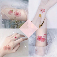 Pink Cherry Blossom Tattoos - Waterproof, Realistic Floral Stickers - 30pcs
