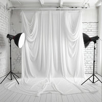 White Backdrop Curtains, 152.4x304.8cm 152.4x304.8cm, 100% Polyester