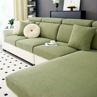 Modern Stretch Sofa Slipcovers - 1 Piece Polar Fleece Fabric Couch Protector, Machine Washable Sofa Cover, Fits Armchair to 4-Seater Sectional, Pet & Kid Friendly Furniture Protection