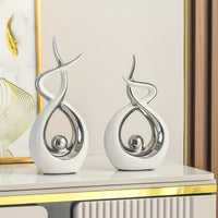 A pair of simple and modern home decoration ornaments