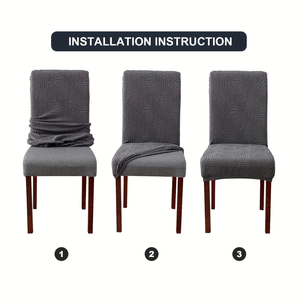 6pcs Leopard Print Mid-Back Chair Covers - Stretchy, All-Season Dust & Stain Resistant Slipcovers for Home Dining Chairs