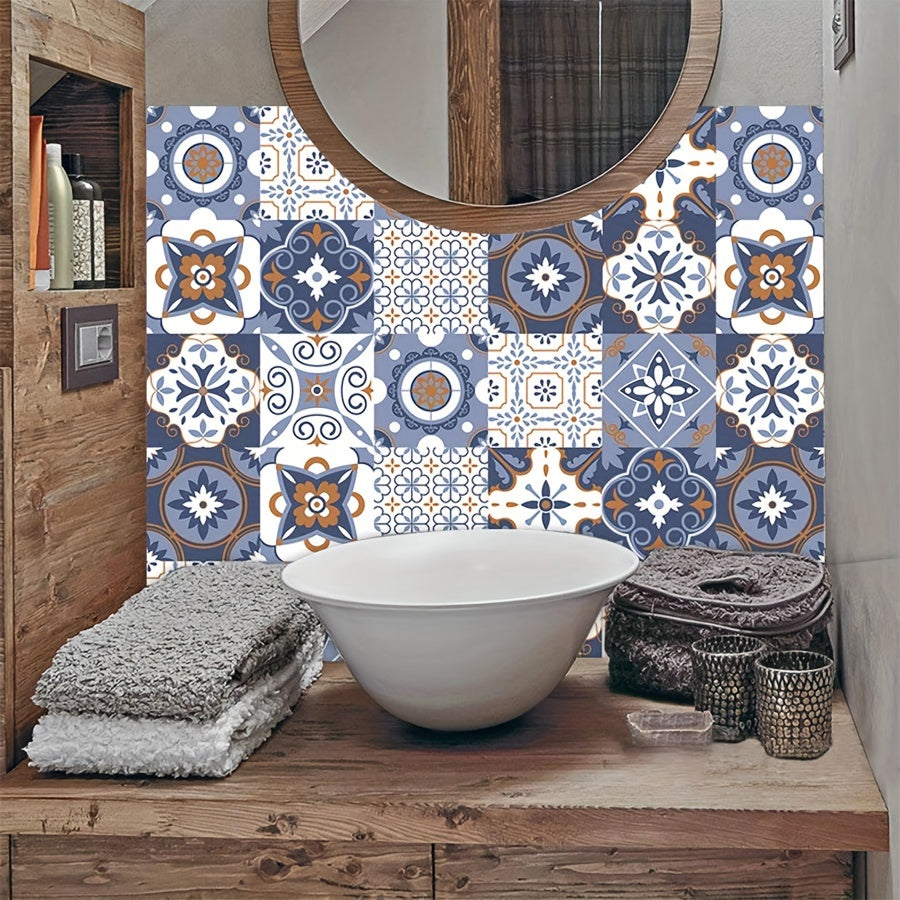 Moroccan Style Imitation Tile Self-Adhesive Wallpaper