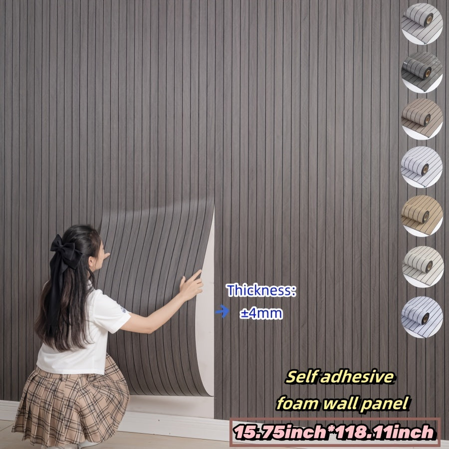 Self-Adhesive Grid Panel Wall Decal, SXP Peel and Stick 3D Wallpaper