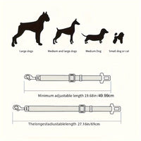 Pet Seat Belt For Dog & Cat, Retractable Dog Seatbelt